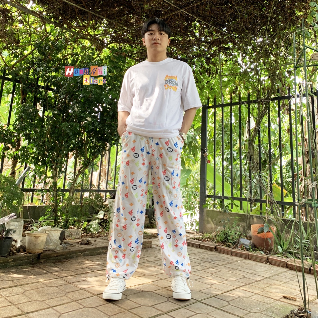 Quần Jogger 3D Ulzzang Unisex Jogger Hoạt Hình Dây Rút Lai Ống Rộng V2 - MM