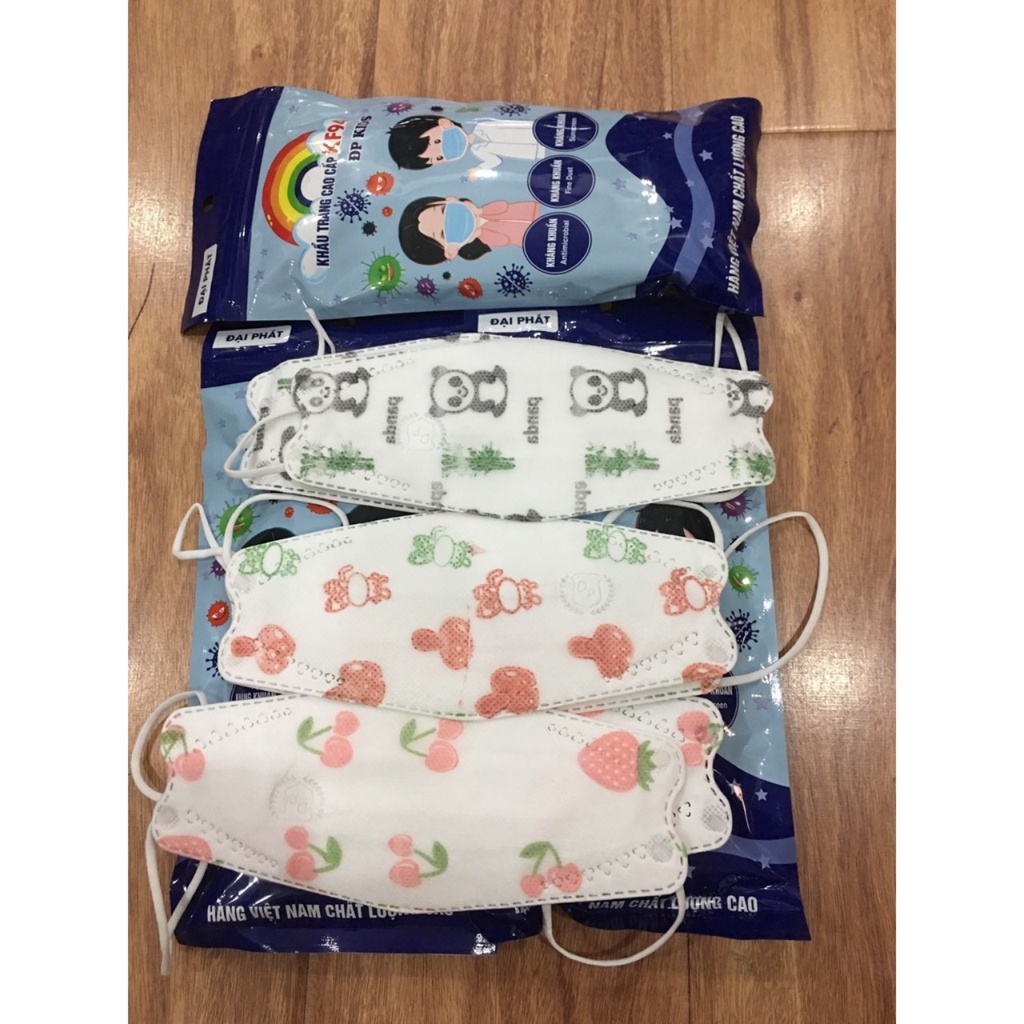 Khẩu trang y tế trẻ em 4D KF94  chính hãng 1 thùng 600 chiếc TT Mask và ĐP