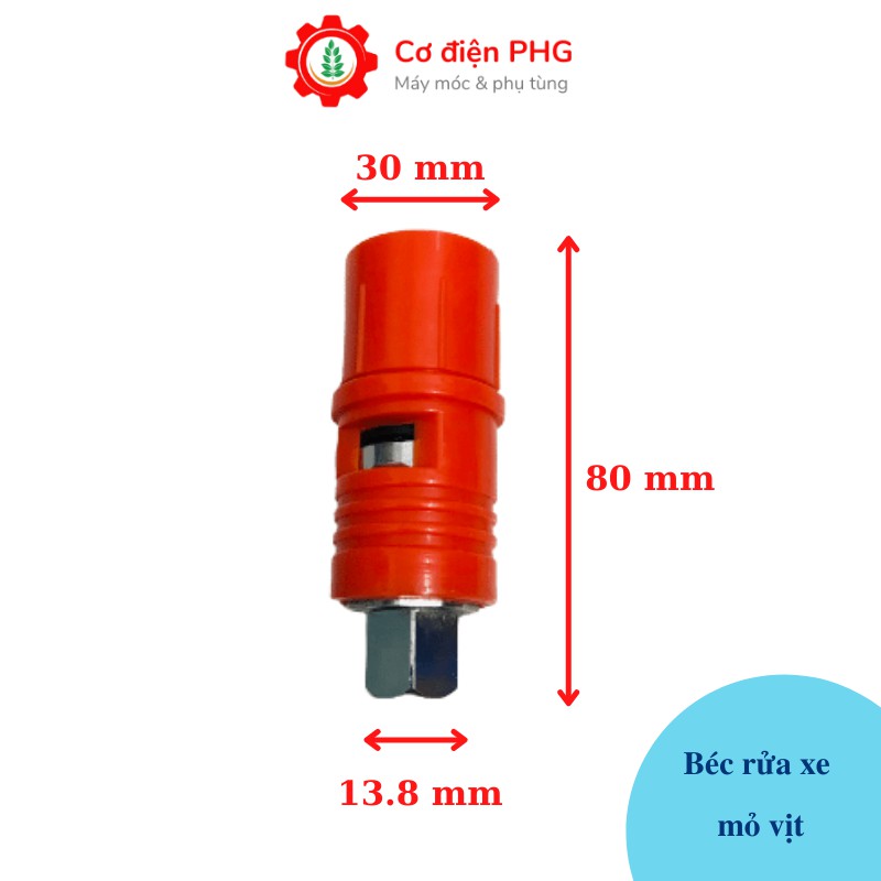 Béc rửa xe mỏ vịt cao áp chuyên dùng xịt rửa xe| Đầu nối răng trong 13.8mm| Lỗ 1.2mm - 1.5mm