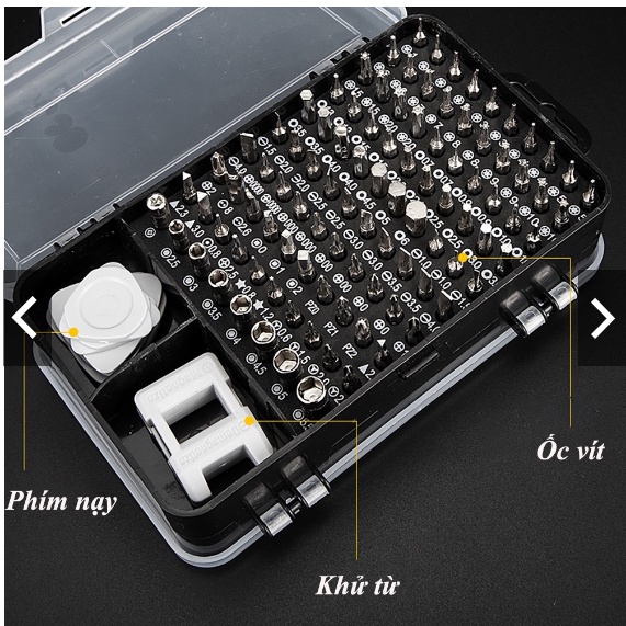Bộ tô vít đa năng 115 chi tiết, tiện dụng cần thiết cho gia đình bạn