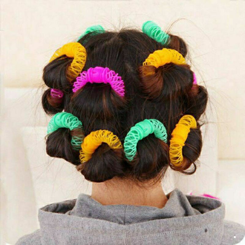 Bộ lô cuốn tóc lò xo không nhiệt 1 cái-6 cái/8 cái