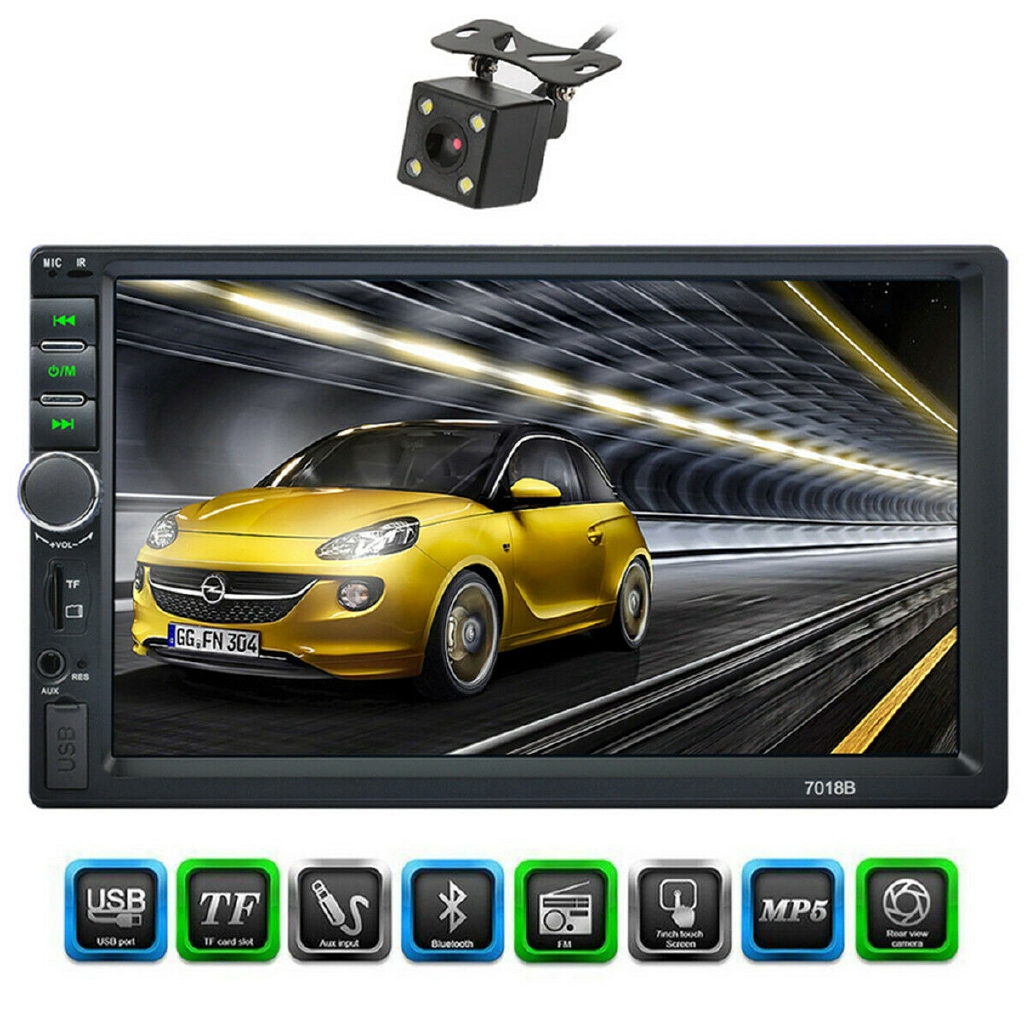 7018B 5th 7 '' Bluetooth 2Din Ô tô stereo Radio HD Màn hình điện dung Máy nghe nhạc MP5 có camera | BigBuy360 - bigbuy360.vn