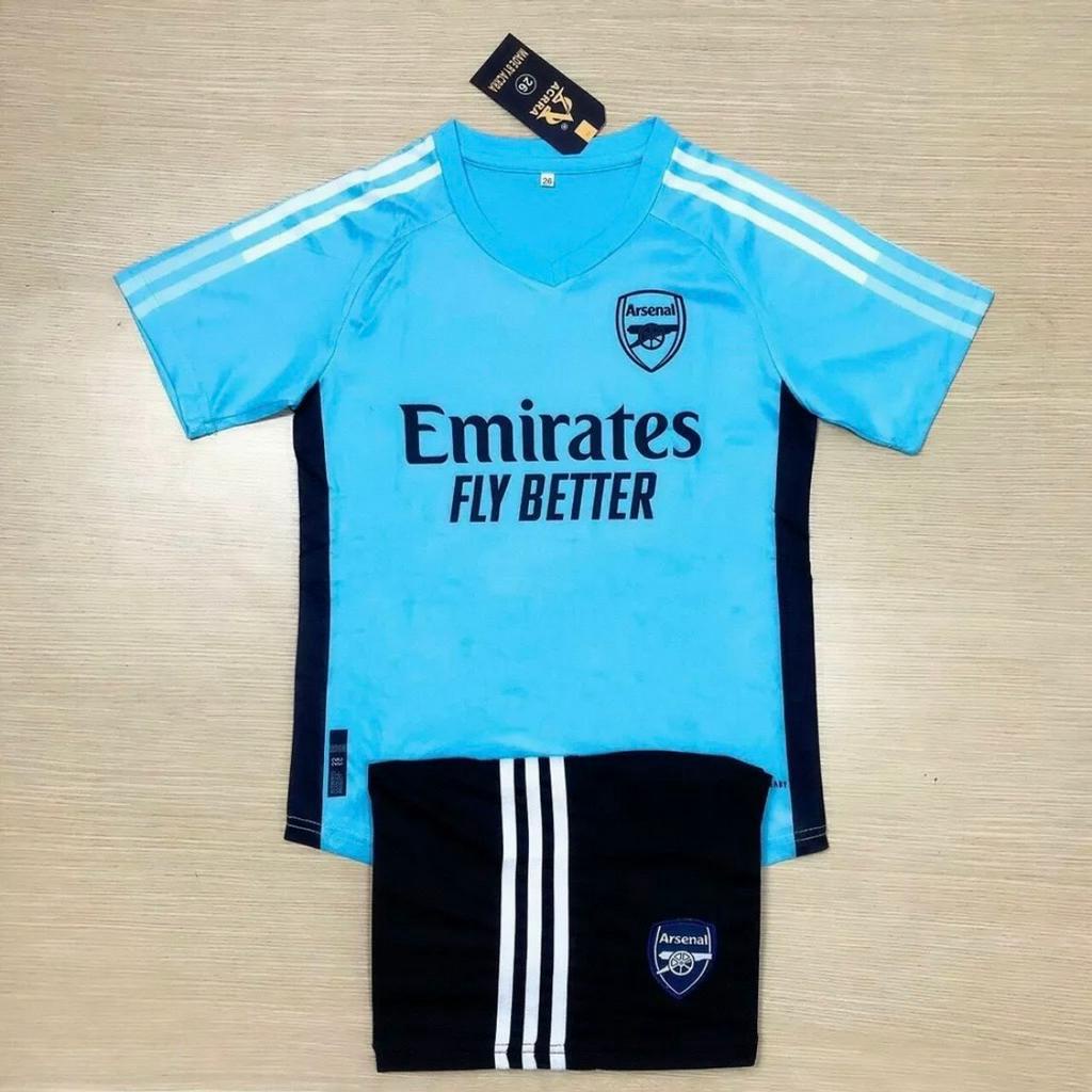 Bộ Quần Áo Đá Banh Trẻ Em CLB Arsenal 2022/2023 - Vải Mè Cao Cấp