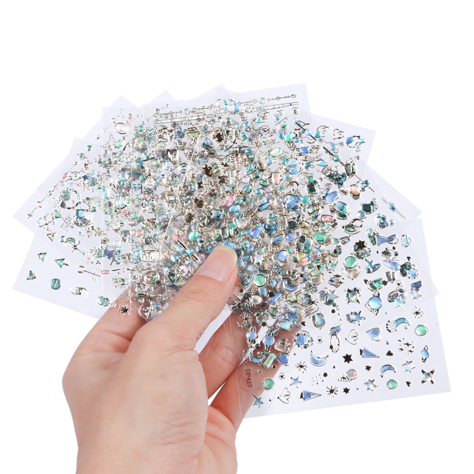 1 Miếng Dán Trang Trí Móng Tay 3D Hình Học / Bông Hoa Chất Lượng Cao CHDP413-424 - 1