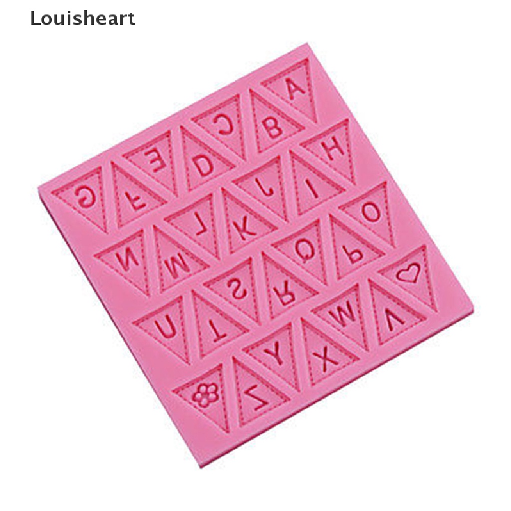 Khuôn Silicon Làm Bánh 26 Chữ Cái Hình Lá Cờ Louisheart