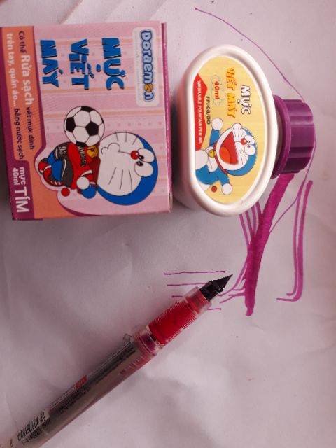 Mực tím luyện chữ đẹp lốc 8 lọ 40ml ( màu Tím Mồng Tơi