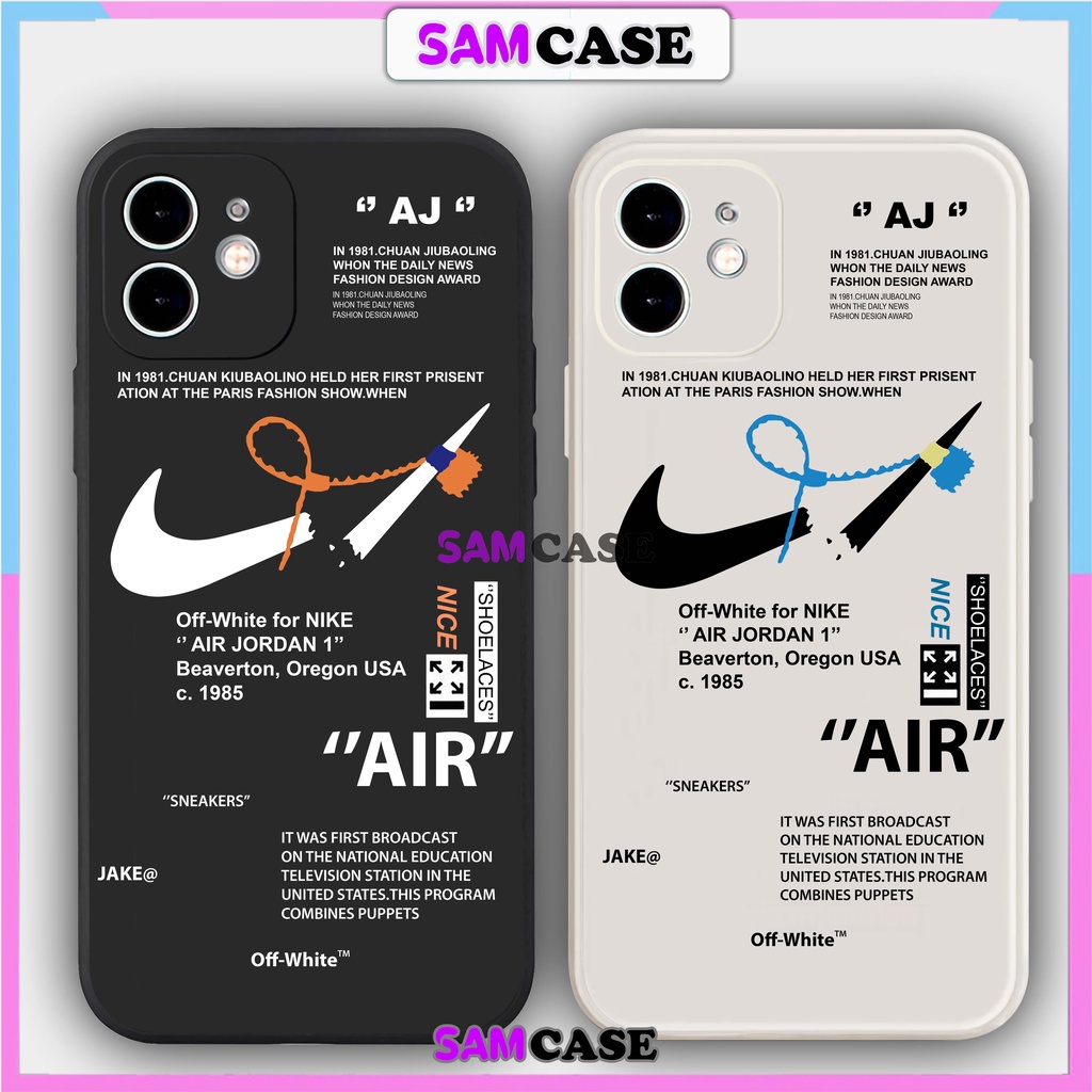 Ốp lưng iPhone Nike cạnh viền vuông silicon dẻo bảo vệ camera cho iphone 6/6s/7/8/X/XS/XR/11/12/13/14 Pro Plus Max cute