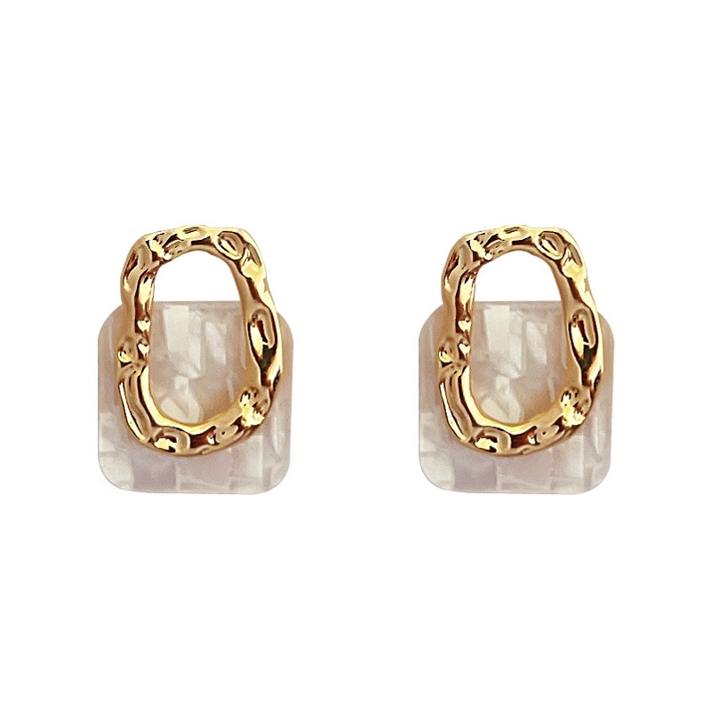 Khuyên Tai Dạng Treo Hình Vuông Bằng Nhựa Resin Acrylic Thời Trang Phong Cách Hàn Quốc 2022