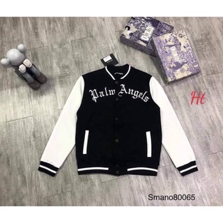 Áo bomber phối tay trắng Palm angel Ht