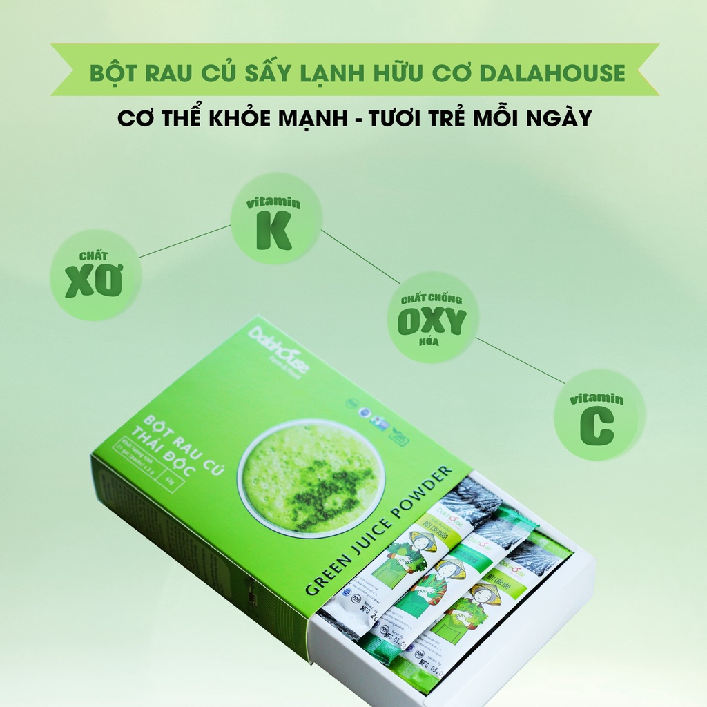 Combo bột rau củ giúp giảm cân, thanh lọc cơ thể Dalahouse