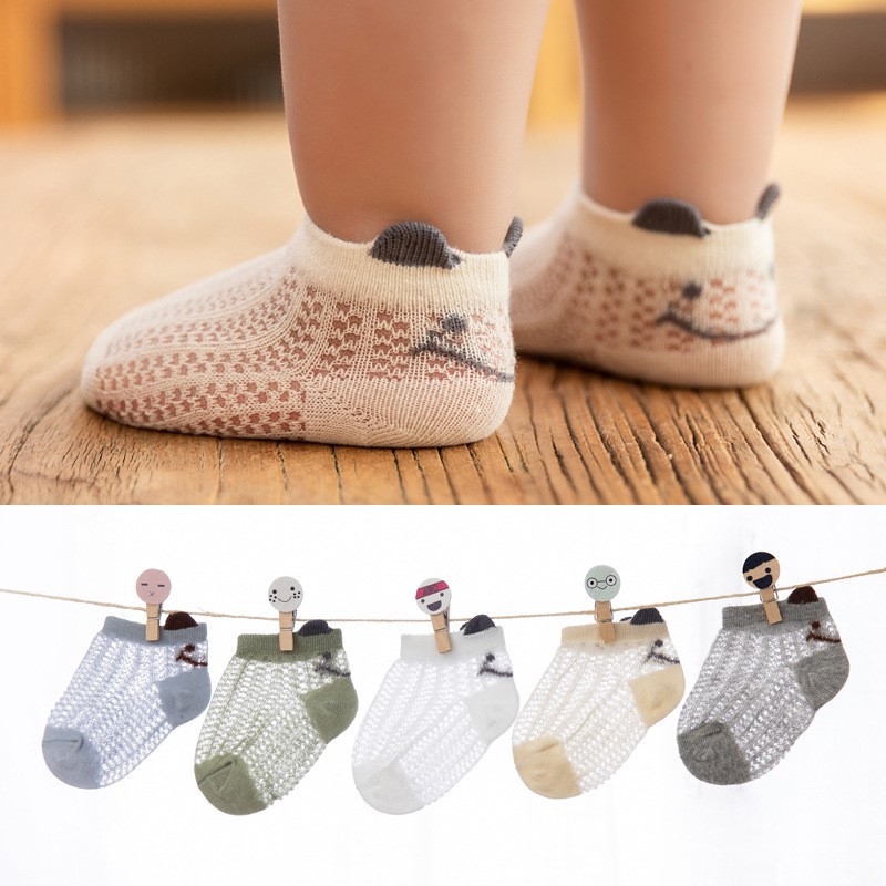 Tất Cho Bé Từ 0-8 Tuổi - Tất Lưới Thoáng Khí Thu Đông