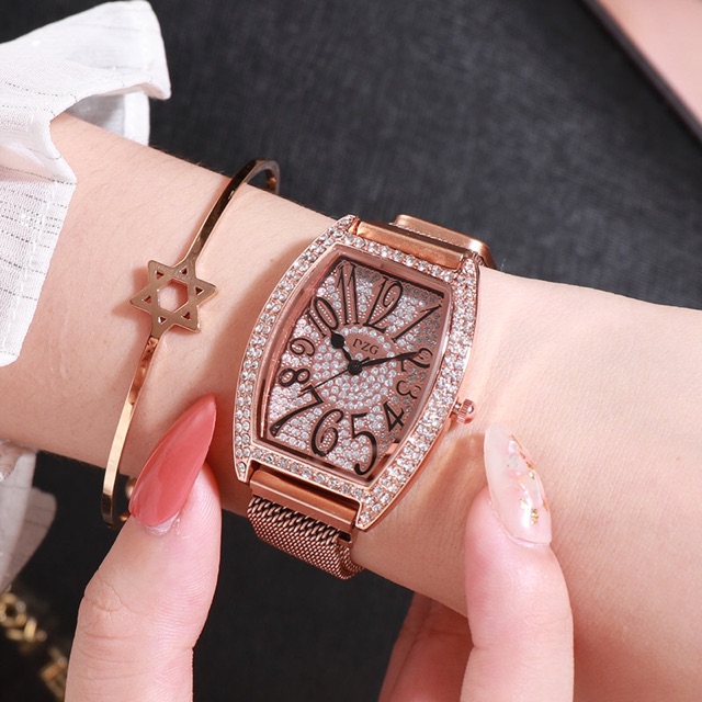 ĐỒNG HỒ NỮ DÂY NAM CHÂM DZG LUCAS MẶT ĐÍNH ĐÁ D399 SANG CHẢNH | BigBuy360 - bigbuy360.vn