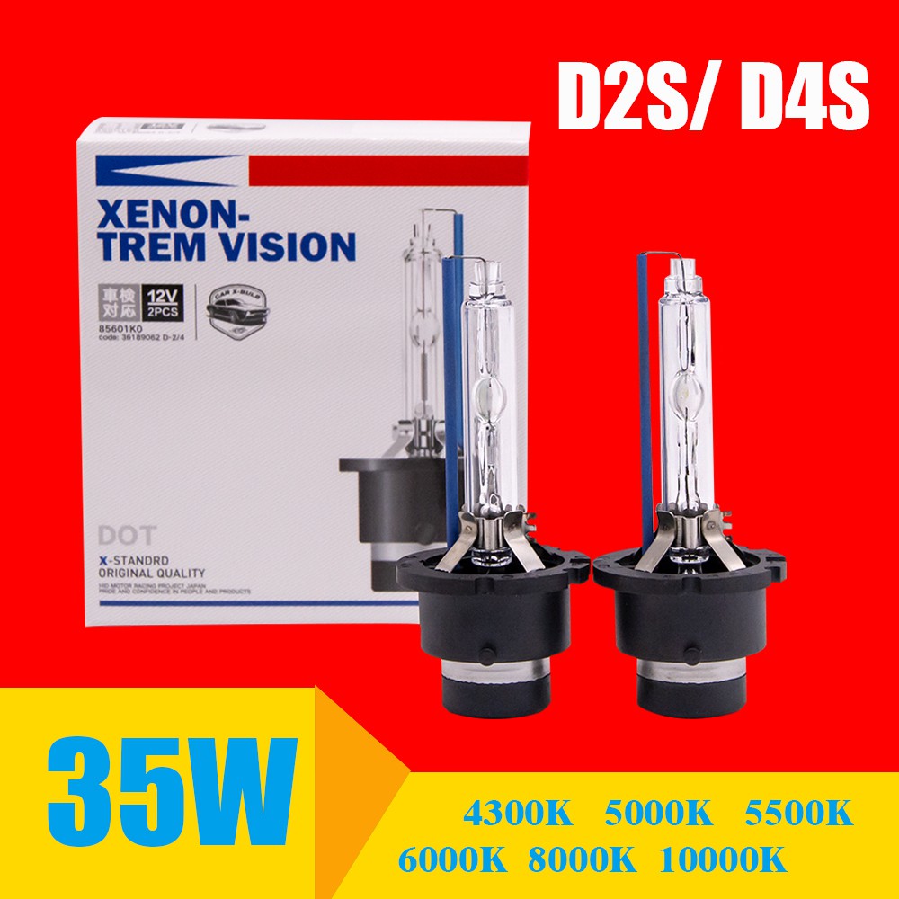 2 Bóng Đèn Xenon 35w D2S D2R D4S D4R Hid Xenon 4300k 6000k 8000k