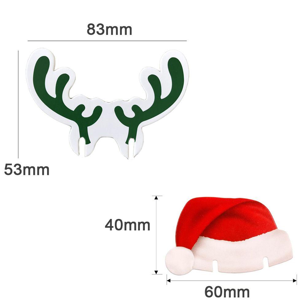 Set 20 Mũ Ông Già Noel Trang Trí Chai Rượu Vang Kính