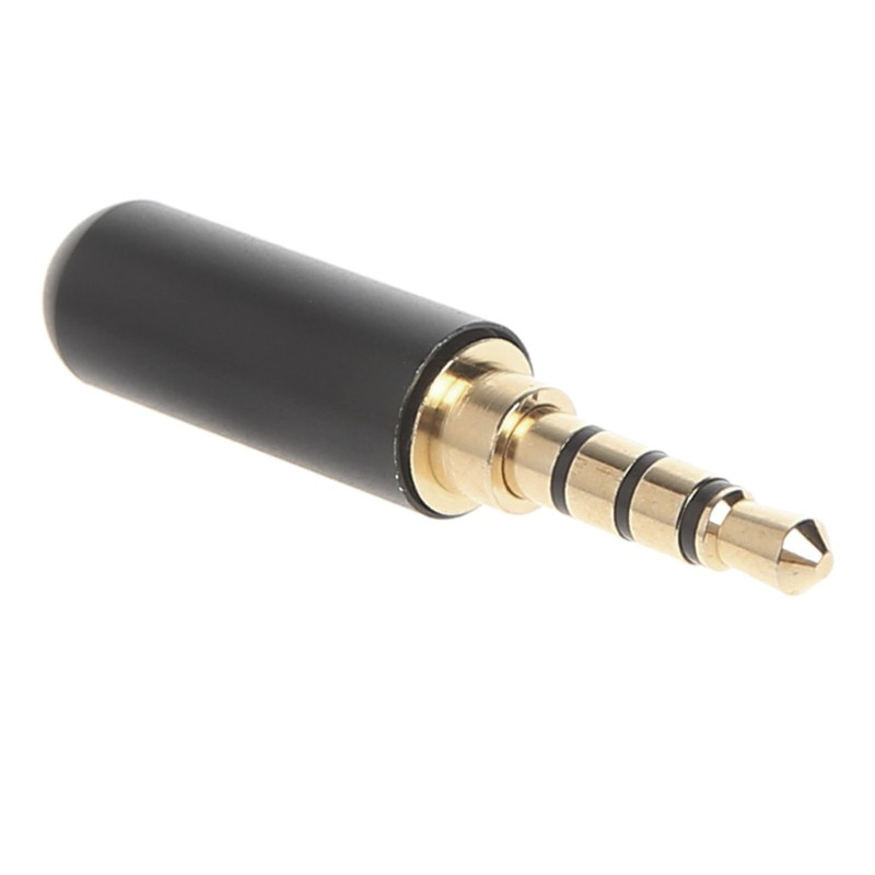 CRE  3.5mm 4 Pole Earphone Soldering Jack Male Headphone Plug Repair Audio Adapter