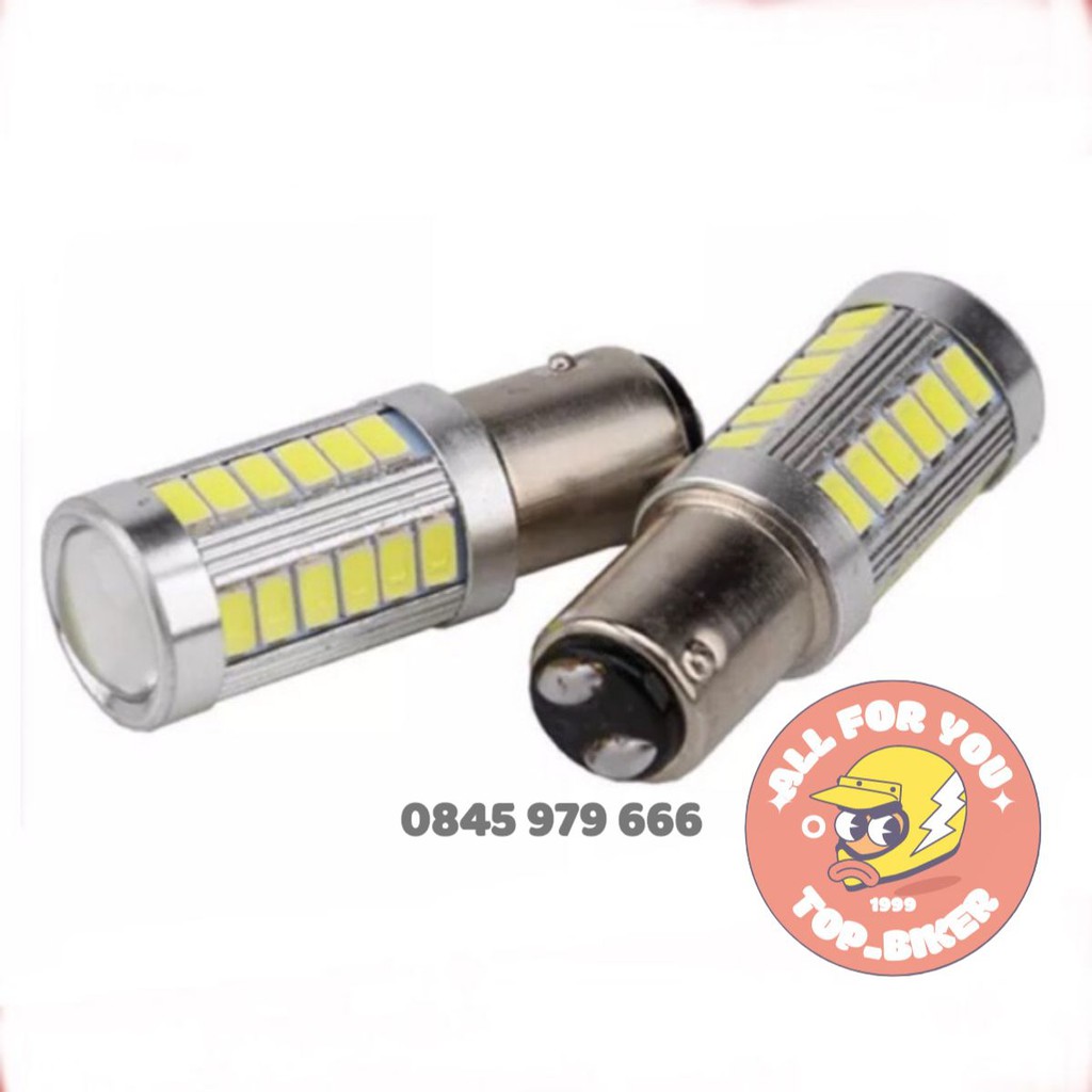 Bóng led hậu Stop 33 Tim siêu sáng.Bóp phanh chớp Top biker