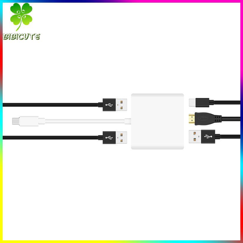 [Fast delivery]Type-C Hub USB C To USB3.0 HDMI-compatible / VGA / RJ45 / TF Splitter Charger