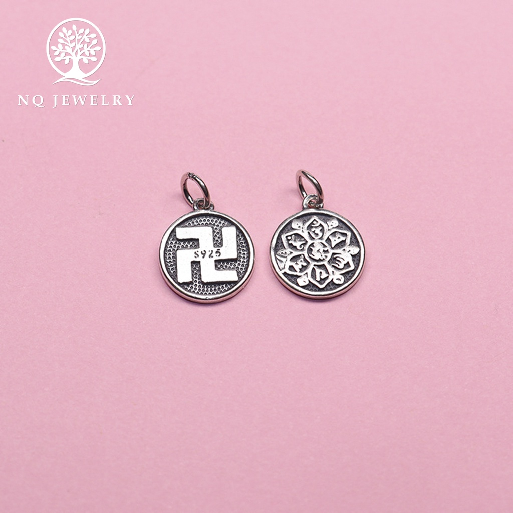 Charm bạc chữ vạn treo - NQ Jewelry