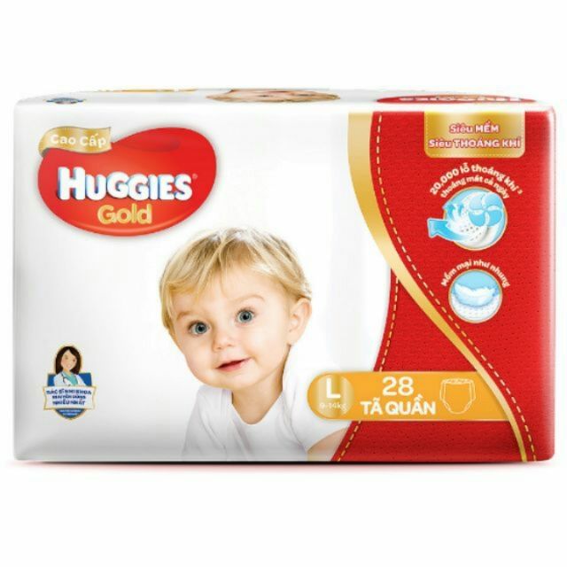 Tã dán/quần Huggies Gold NB48/S40/M32/M34/L30/L28/XL24/XL27/XXL20