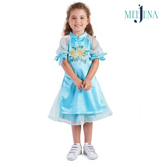 Áo Dài Bé Gái Vải SATIN Lụa Thêu Hoa 11-26 kg MEEJENA - 1875