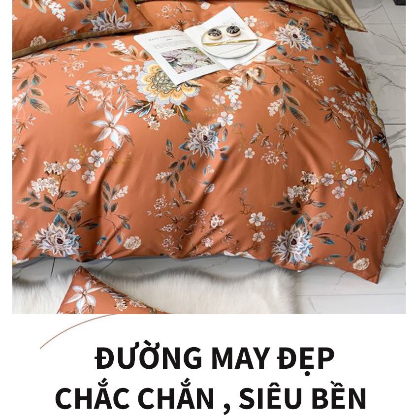 chăn ga💖FREESHIP💖bộ chăn ga 5 món họa tiết hoa hòe nâu CHANGABN21 set bao gồm 1 chăn 1 ga 2 gối 1 gối ôm cao cấp | BigBuy360 - bigbuy360.vn