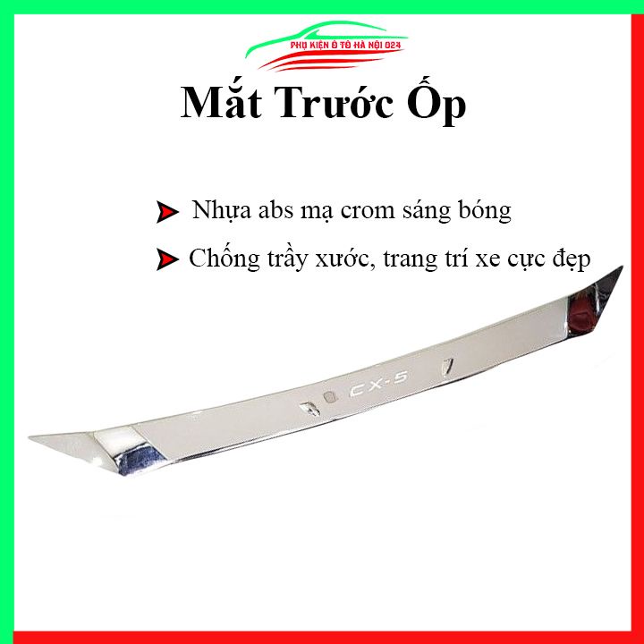 Ốp trang trí mặt ca lăng, viền mí capo CX5 CX-5 2018-2022