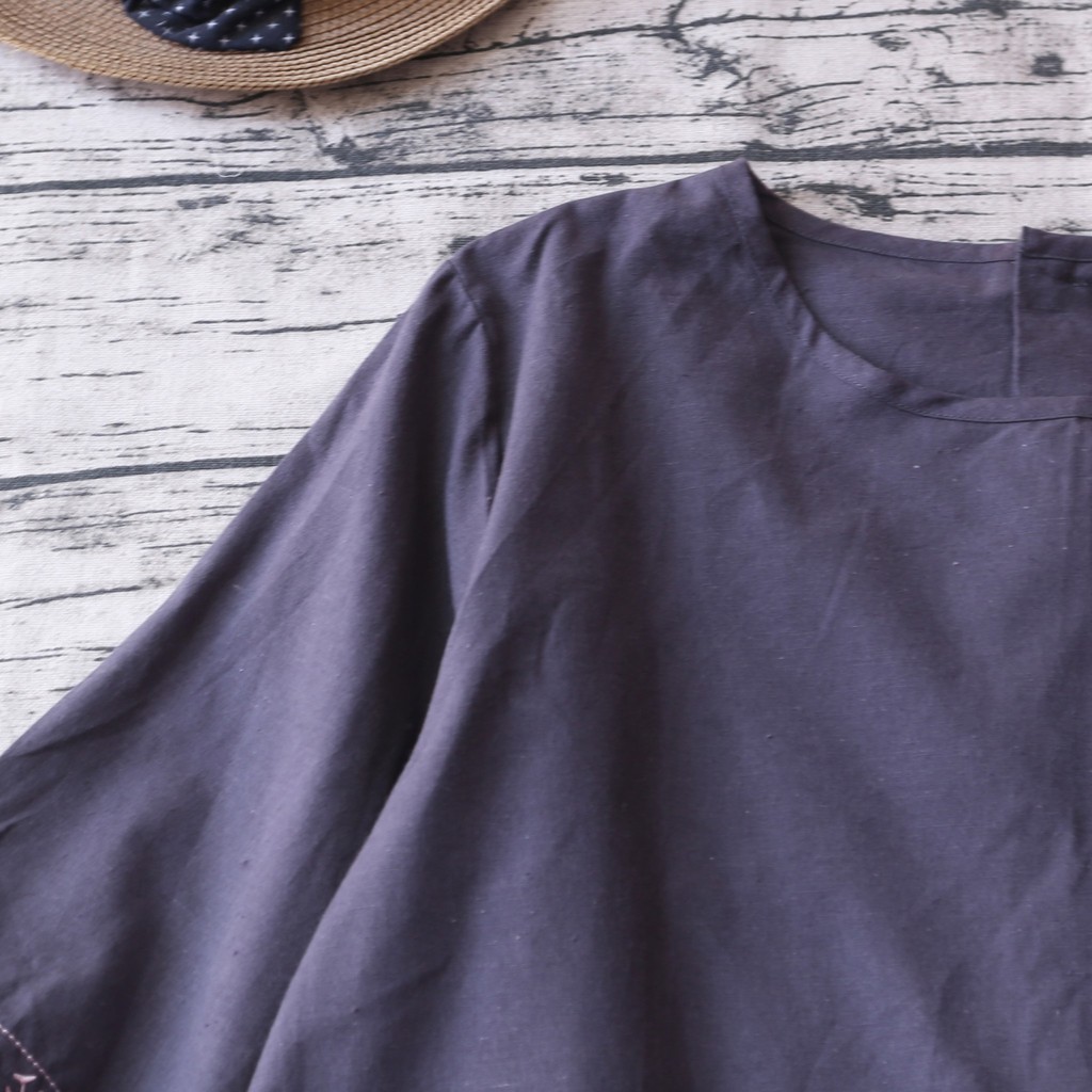 ÁO VÁY TAY BỒNG THÊU HOA