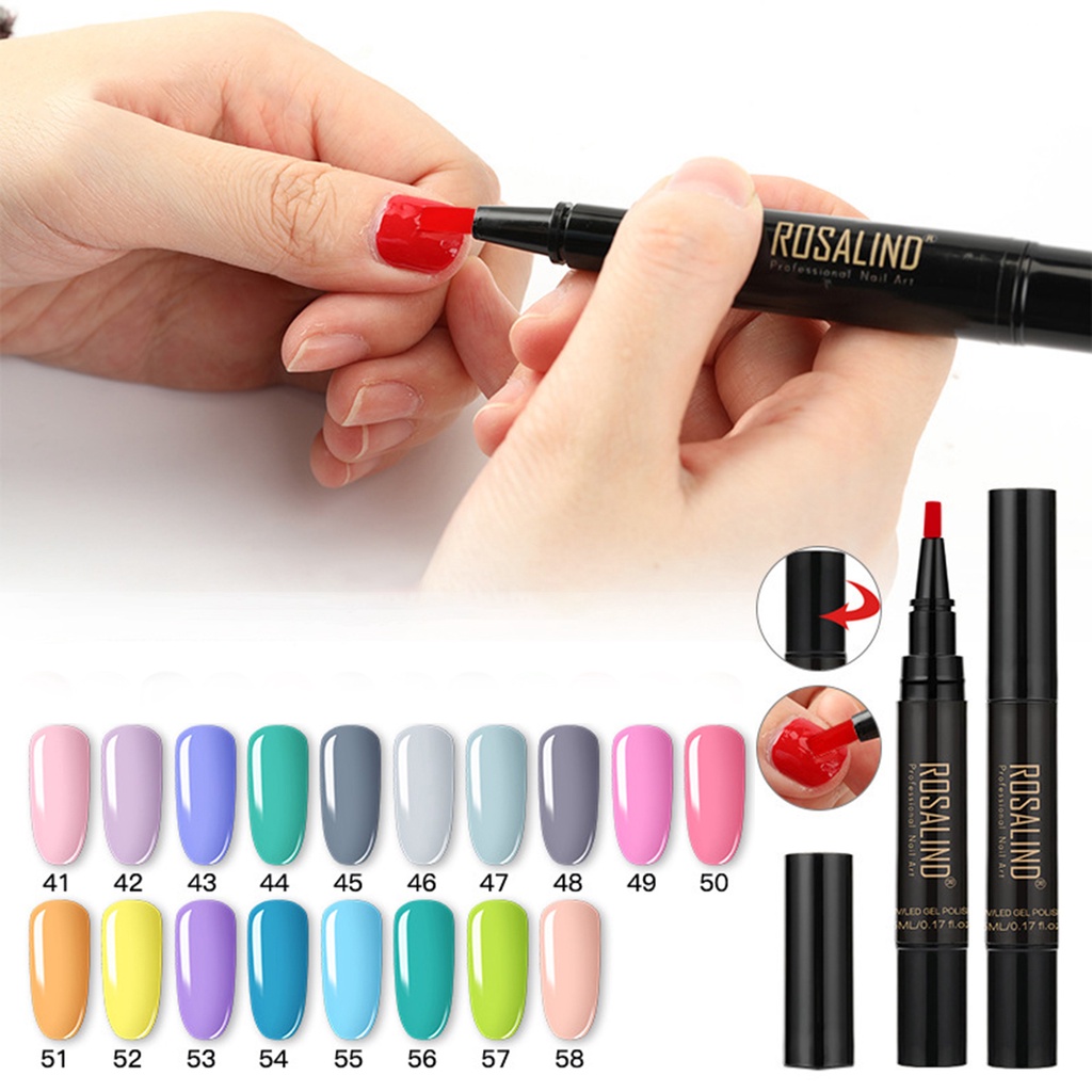 [Hàng mới về] Bút Sơn Móng Tay Gel Uv Đầu Mềm 5Ml Không Phai Màu