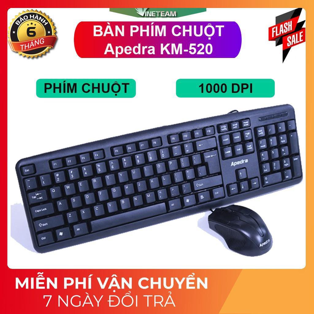 HOT- Bộ bàn phím chuột văn phòng Apedra KM-520 -DC3231