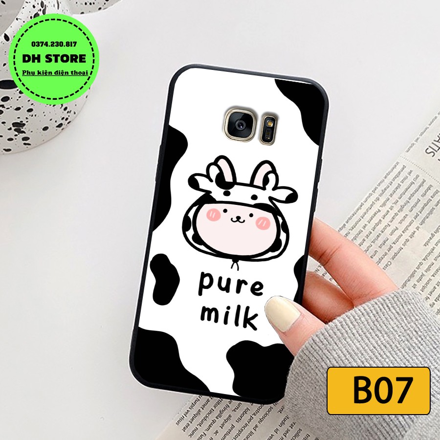 Ốp lưng điện thoại Samsung Note Fe / S6 / S7 / S6 Edge / S7 Edge ốp in hình bò sữa đáng yêu siêu bền, siêu đẹp.