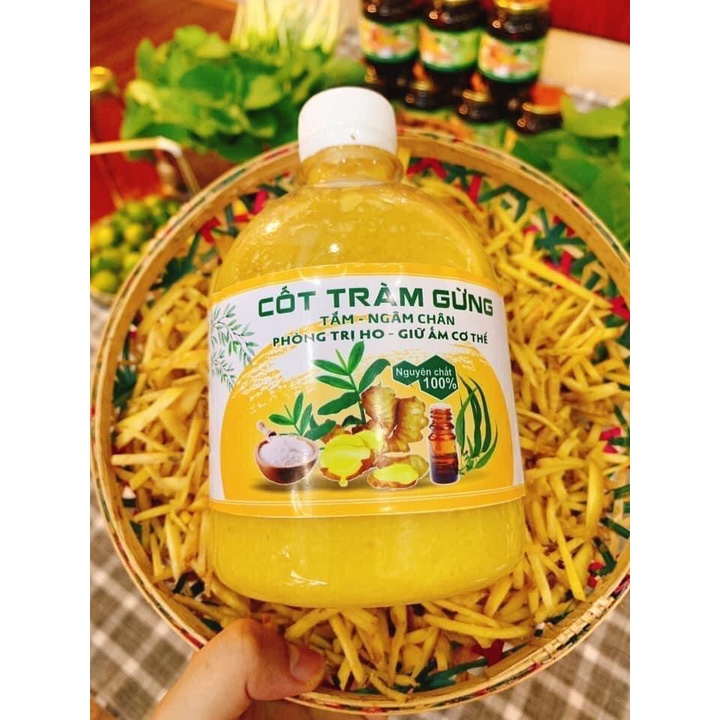 Cốt Gừng tràm trà nguyên chất - nước cốt tắm và ngâm chân
