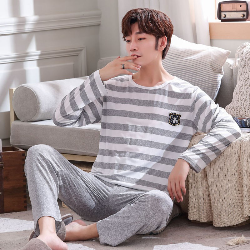 Bộ đồ ngủ pijama tay dài thời trang cho phái nam