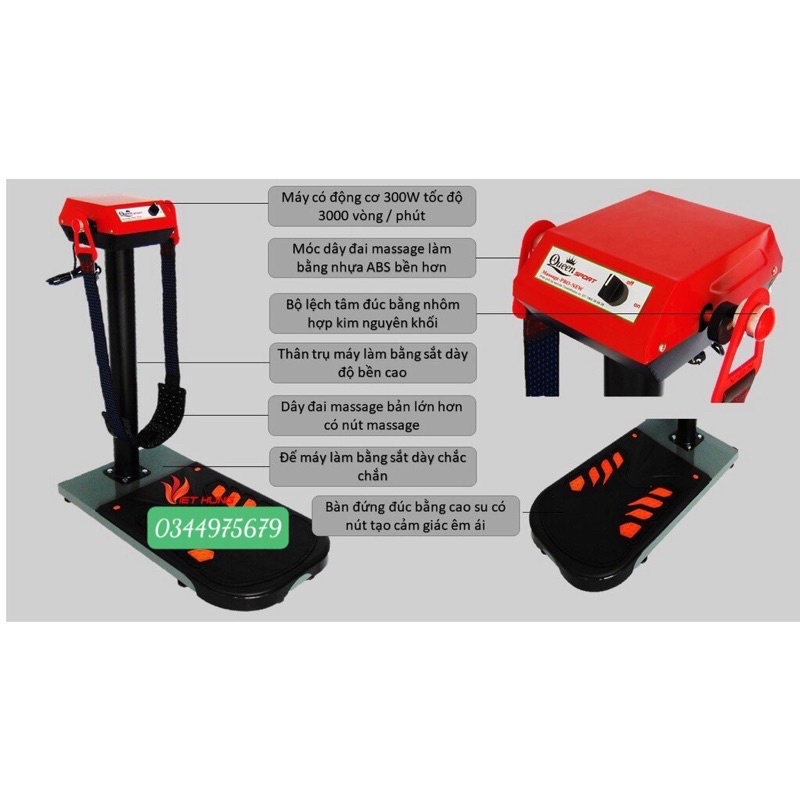 Máy massage rung bụng đứng. Giảm mỡ nhanh chóng.  350w đế cao, mẫu mới 2022 chuyên dùng cho phòng gym