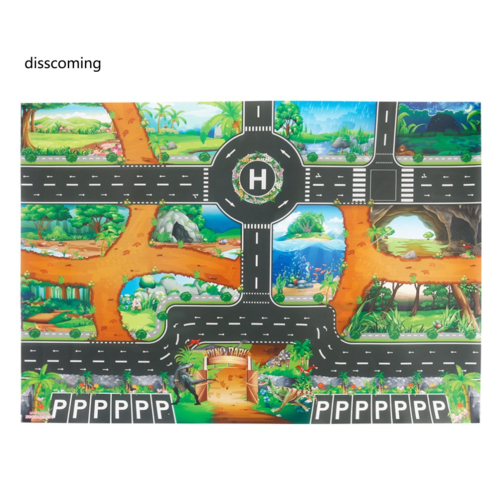 Thảm Lót Sàn Hình Giao Thông Đường Kính 83x57cm