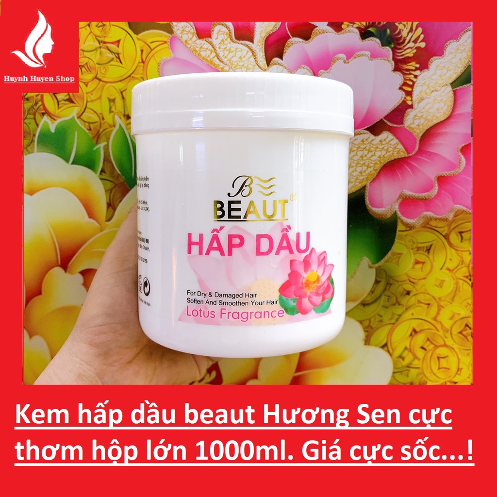 [giá sỉ] Kem hấp dầu Beaut Lotus Fragrance hương sen Hộp lớn 888ml siêu thơm mượt