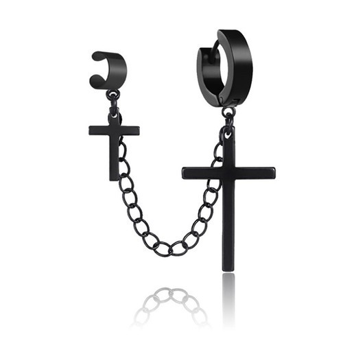 Bông Tai Nam Nữ Kẹp Vành Tai Titan Không Đen TT 2444 - 1 Cái