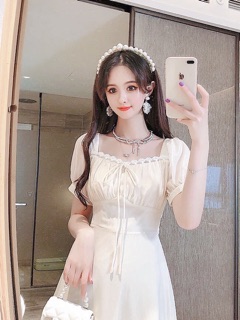 ĐẦM MIDI CỔ U (KÈM HÌNH THẬT)