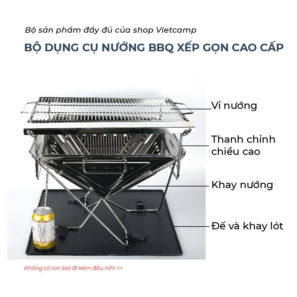 (Bản mới) Vỉ nướng thay thế inox 304 chống gỉ - Phù hợp với bếp size L (45x45)