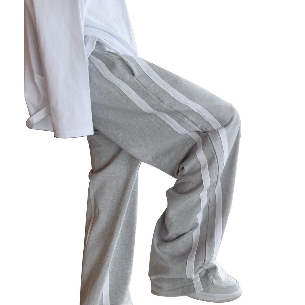 Quần Thun Dài ống rộng 2 sọc ( form unisex) | BigBuy360 - bigbuy360.vn