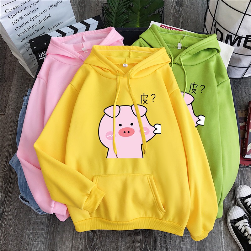 [ Mã 12FASHIONSALE1 giảm 10K đơn 50K ] Áo hoodie lợn bẹo má DTR1119