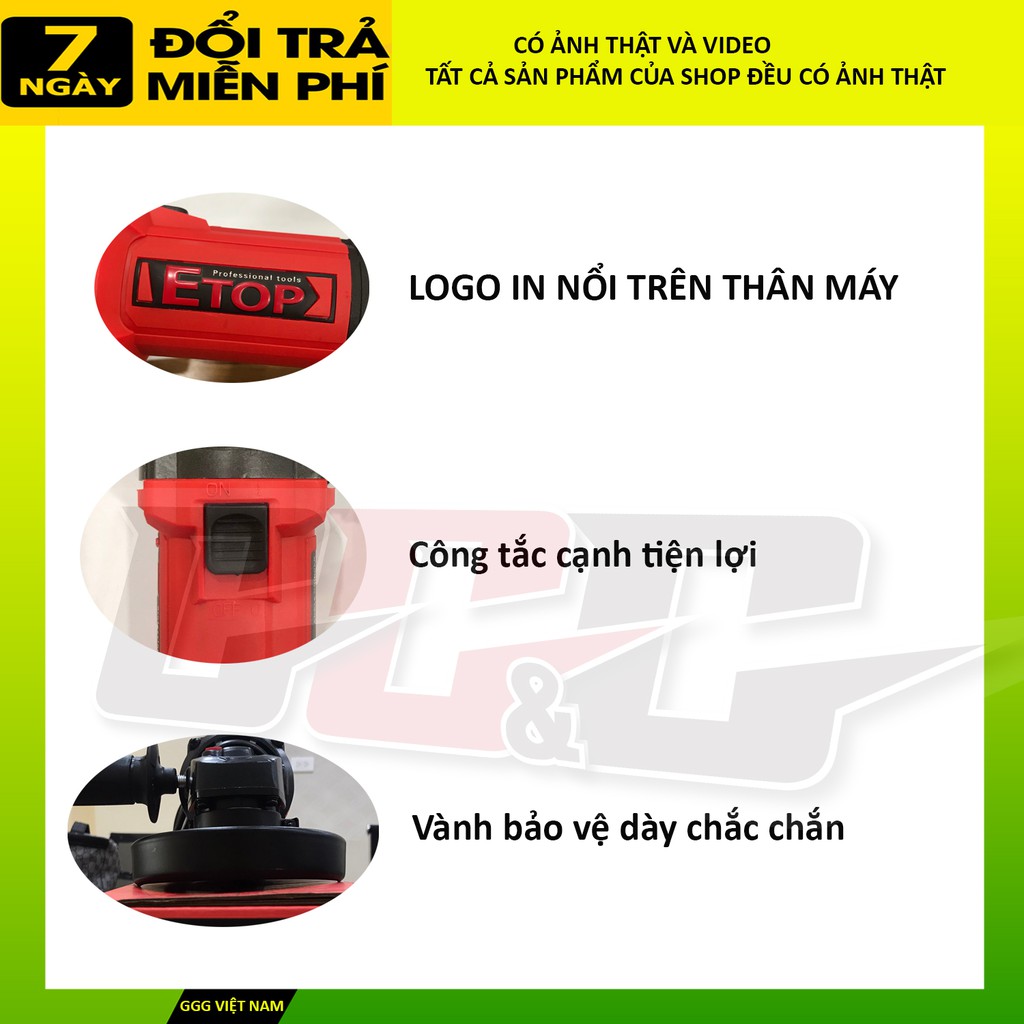 Máy cắt sắt, gạch, gỗ, máy mài góc cầm tay chuyên dụng ETOP XH 9101 850W