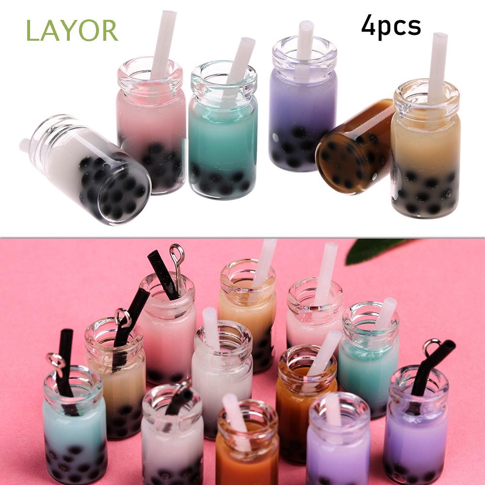 LAYOR 4pcs 1/12 Pendant Kitchen Room Dolls Accessories Play House Miniature Food