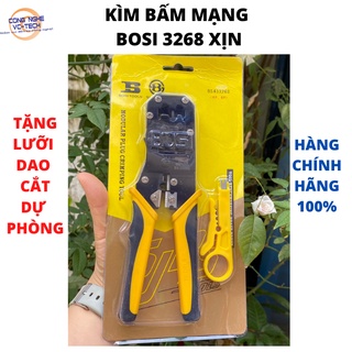 {TẶNG LƯỠI DAO CẮT DỰ PHÒNG} KÌM BẤM MẠNG ĐA NĂNG BOSI 3268 xịn- CHÍNH HÃNG 100%