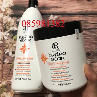 Bộ Dầu Gội Dầu Hấp Chăm Sóc Cho Tóc Khô , Hư Tổn RR Line HYDRA STAR - Ý 1000ML*2