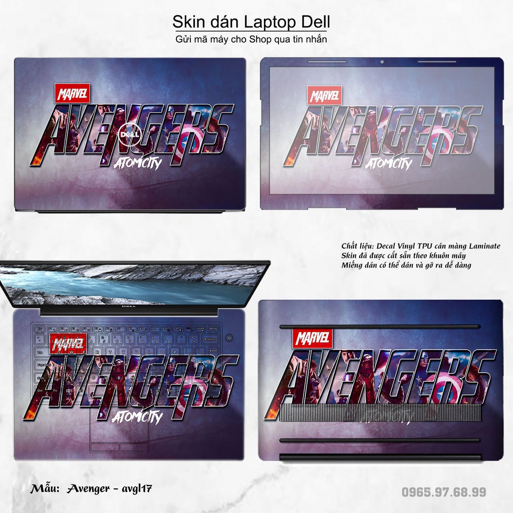 Skin dán Laptop Dell in hình Avenger _nhiều mẫu 4 (inbox mã máy cho Shop)