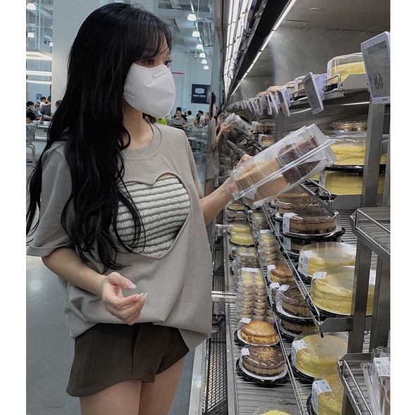 Love long sleeve T - áo rỗng tuýp tất cả - phù hợp hai - bộ mảnh