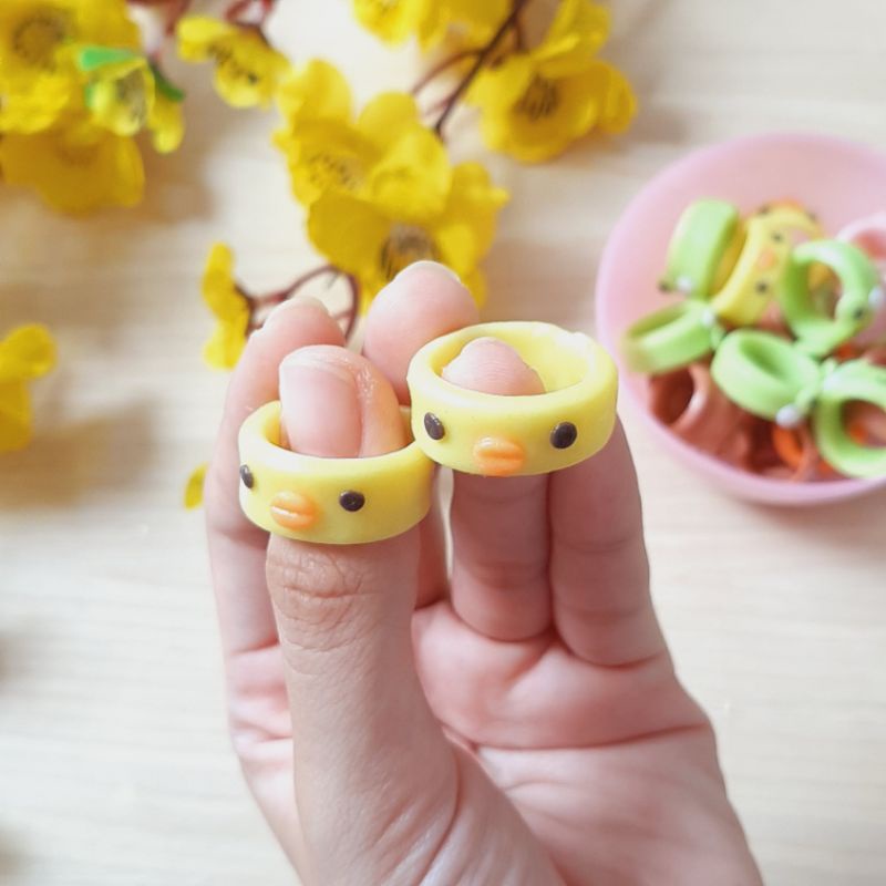 Nhẫn đất sét handamde vịt vàng Clay Rings [Shop Thảo Tâm]