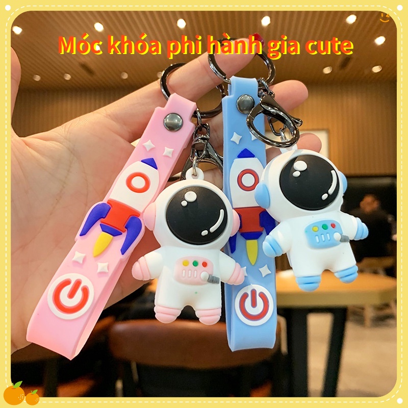 Móc Khóa Phối Mặt Hình Phi Hành Gia Thiết Kế Dễ Thương Đáng Yêu Móc Khóa Nhân Viên Hàng Không Hoạt Hình