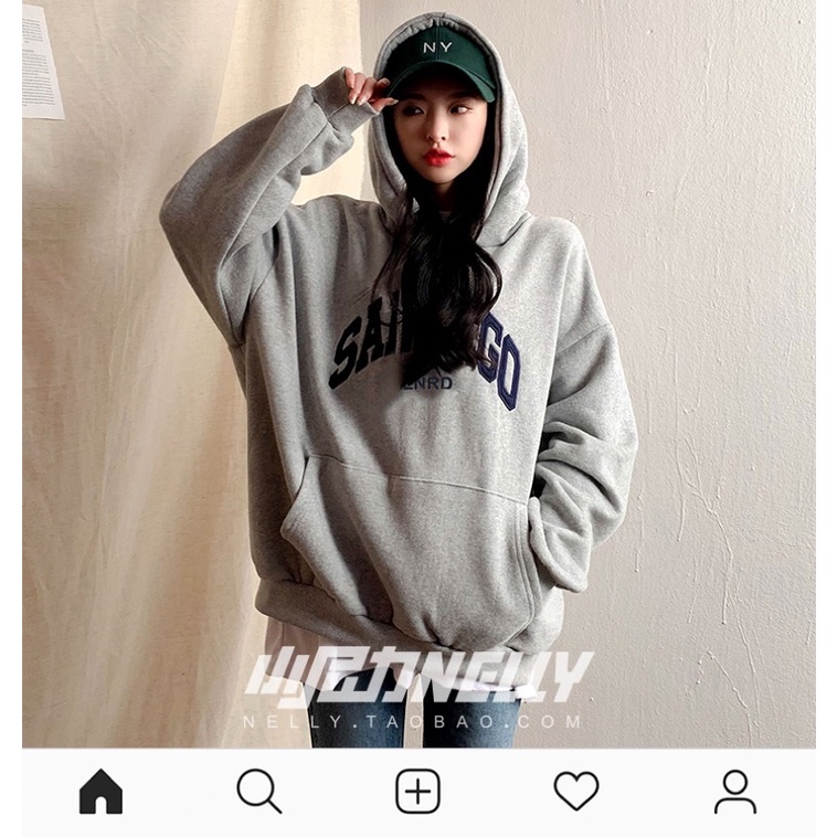 Áo hoodie nelly heybig nỉ lót lông (có sẵn) sandiego | BigBuy360 - bigbuy360.vn