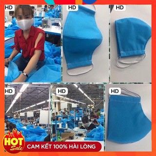 Combo 10 khau trang vai 2 lop khang khuan - hang co san